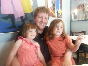 My lovely husband and the girls he is raising.